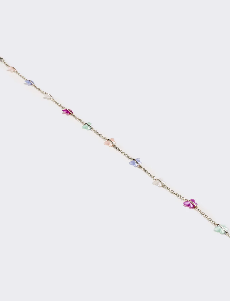 Collana donna con farfalle - Argento