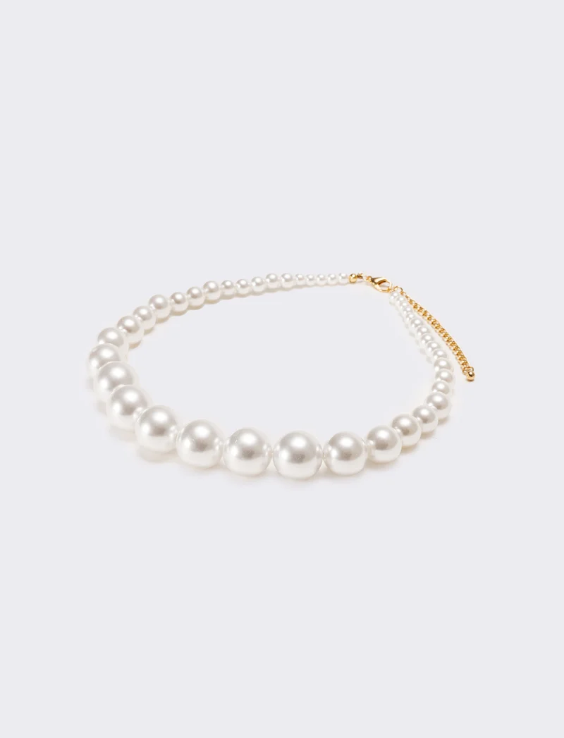 Collana donna con perle degrade - Bianco natural