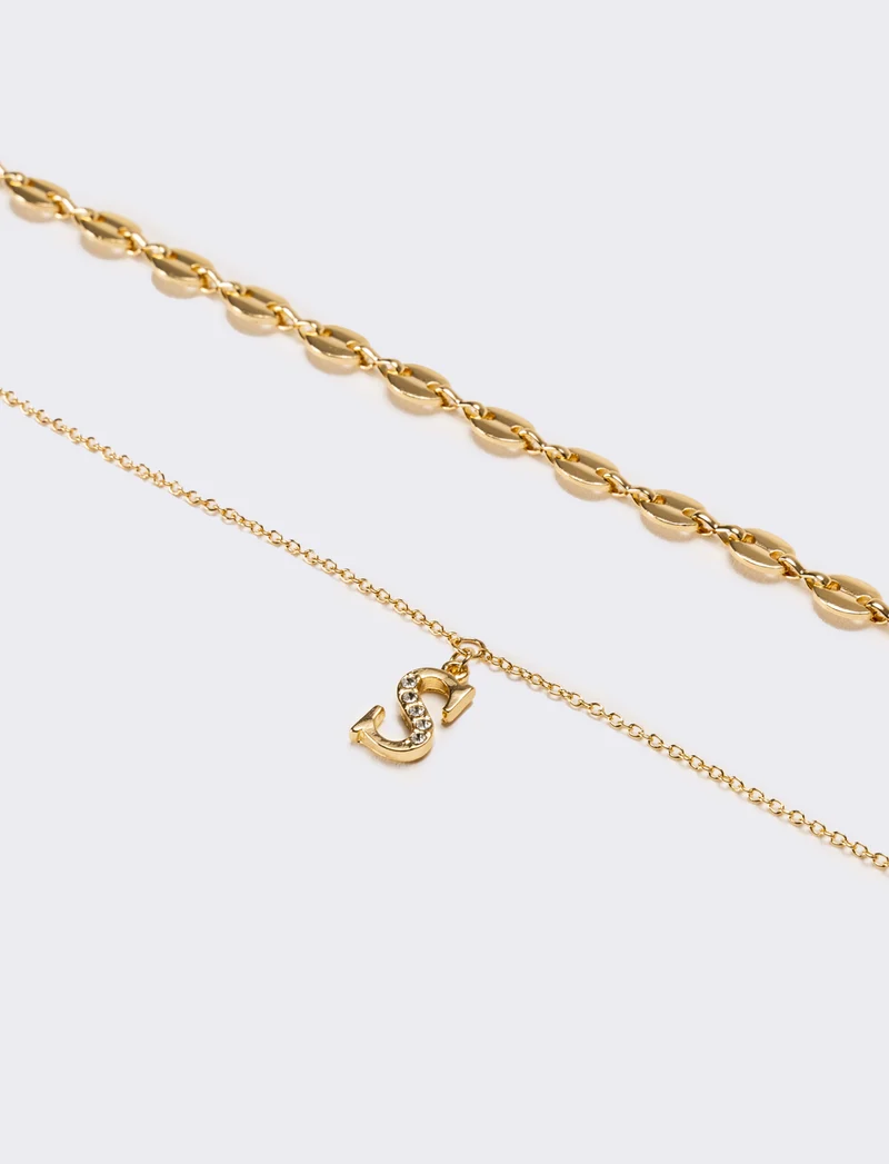 Collana donna con lettera iniziale - Var 7