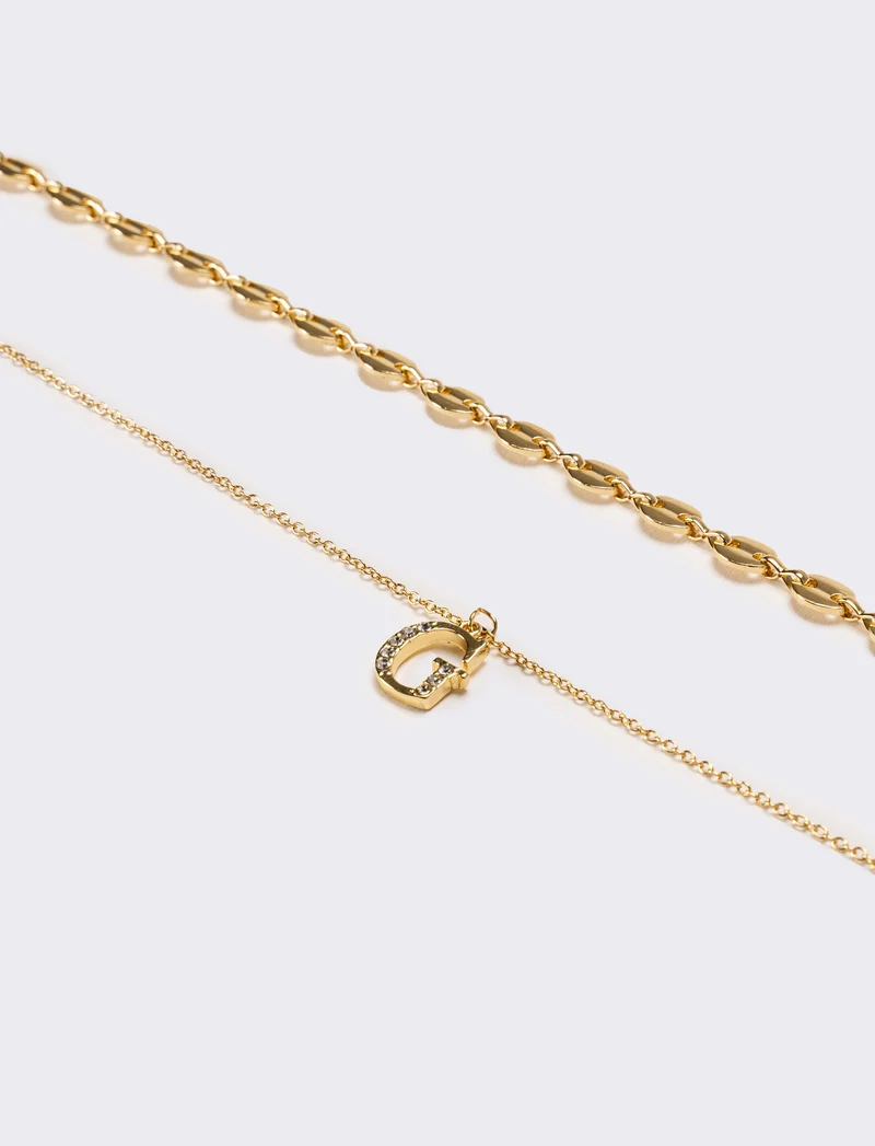 Collana donna con lettera iniziale - Var 4