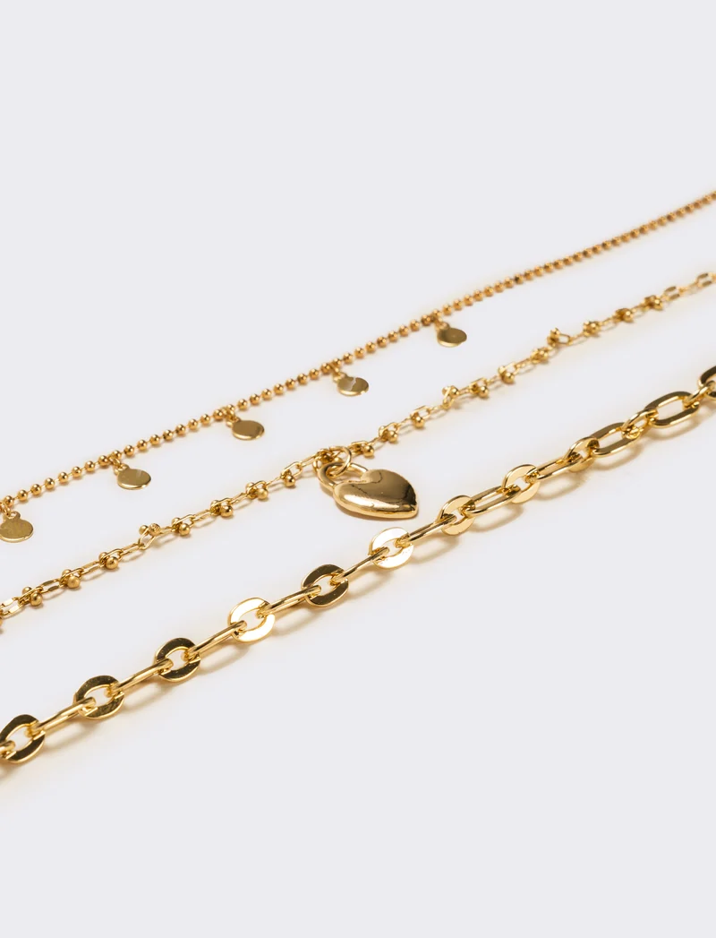 Collana donna 3 fili diversi - Oro