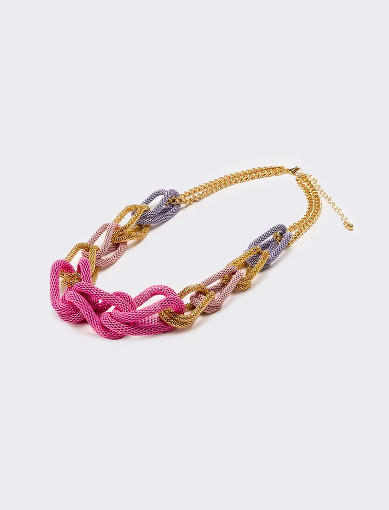 Collana donna maglia - Lilla