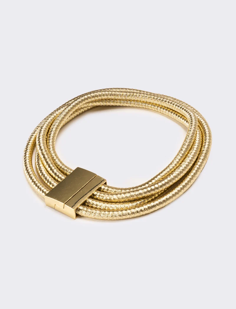 Collana donna 4 cordoni con chiusura metallo - Oro