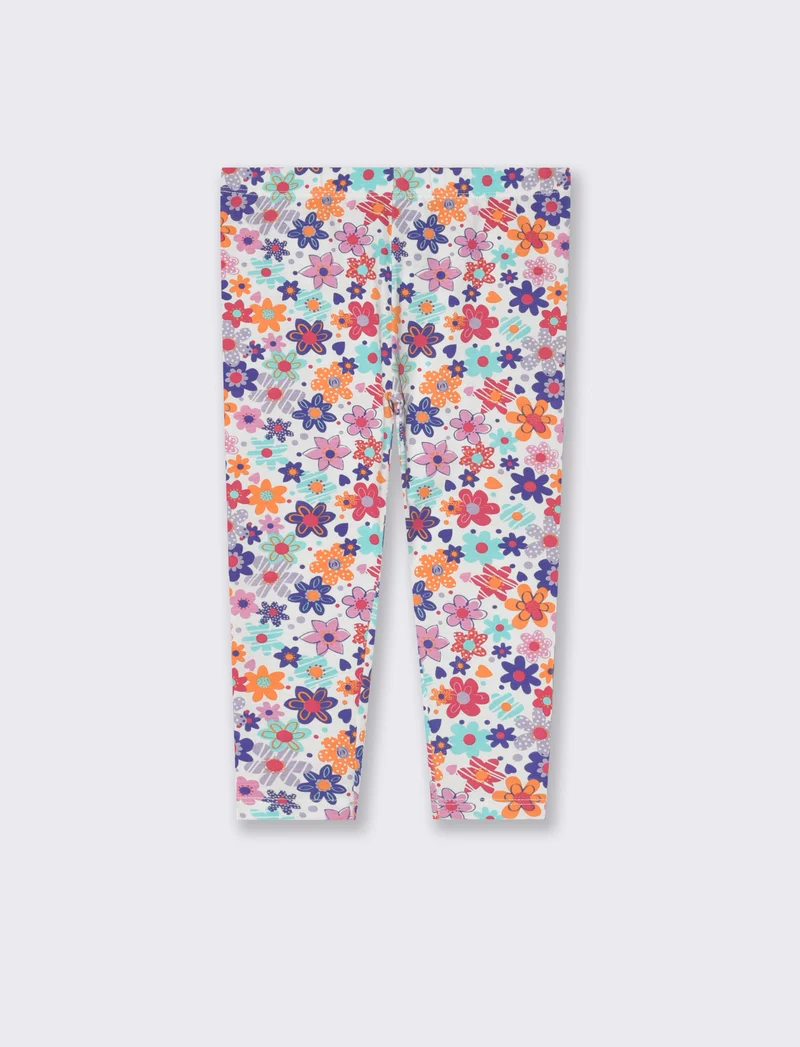 Leggings a fantasia da neonata - Bianco