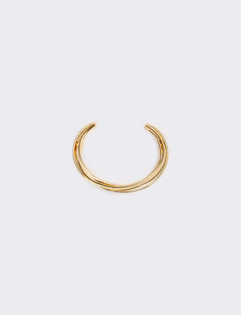 Bracciale donna 5 fili rigido aperto - Oro