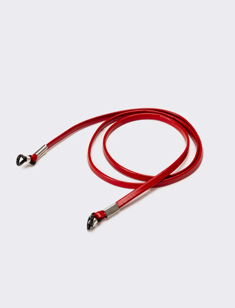 Laccetto donna porta occhiali in pvc - Rosso