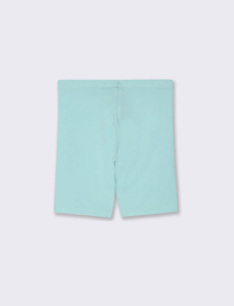 Leggings corto da bambina - Verde acqua