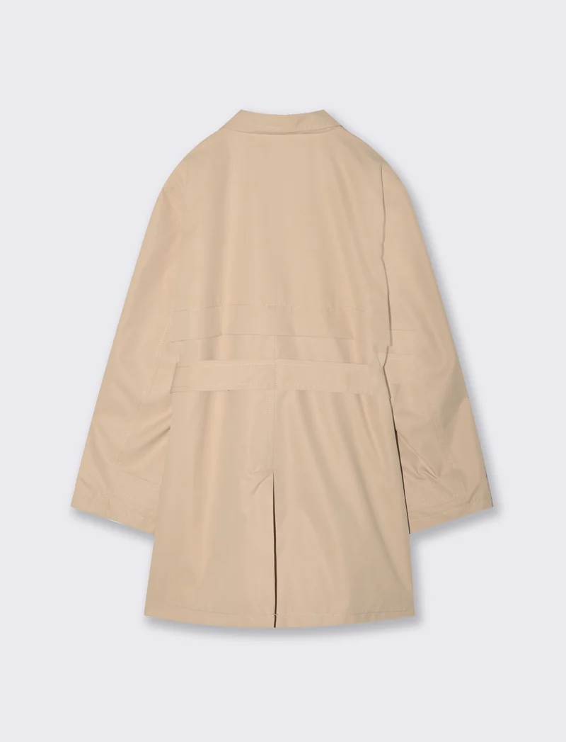 Giacca modello trench in twill da bambina - Beige