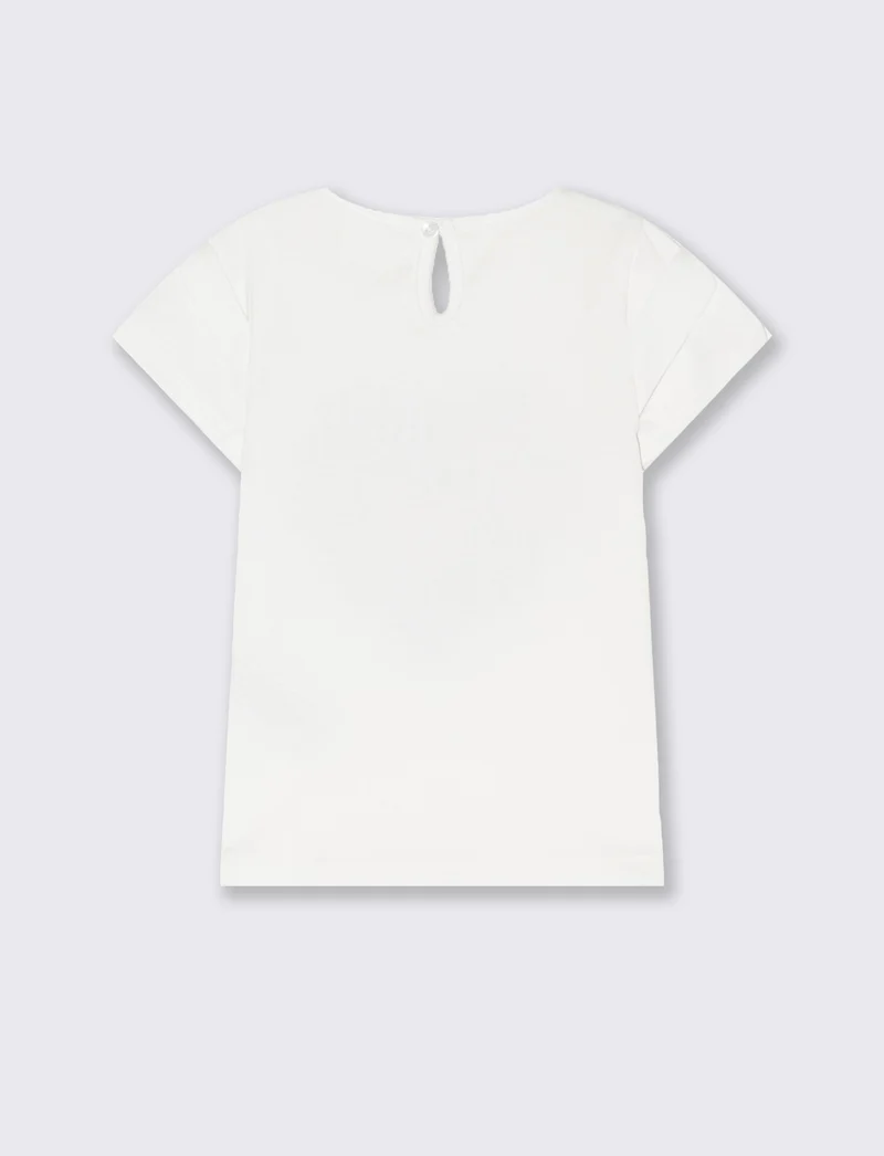 Maglietta con inserti da neonata - Bianco