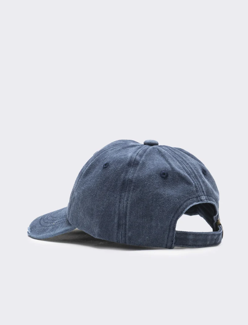 Cappello bambino baseball cotone delave liscio - Blu