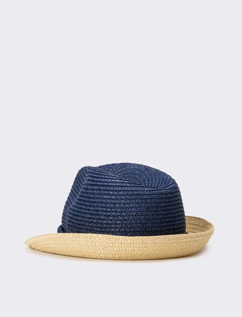 Cappello bambino falda bicolor - Blu