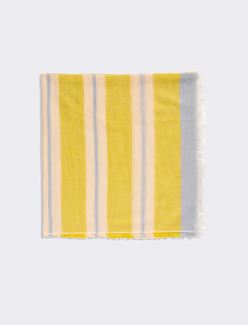 Foulard uomo righe larghe - Giallo