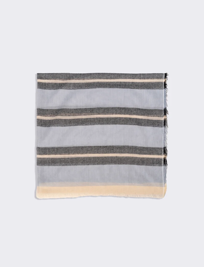 Foulard uomo righe larghe - Denim