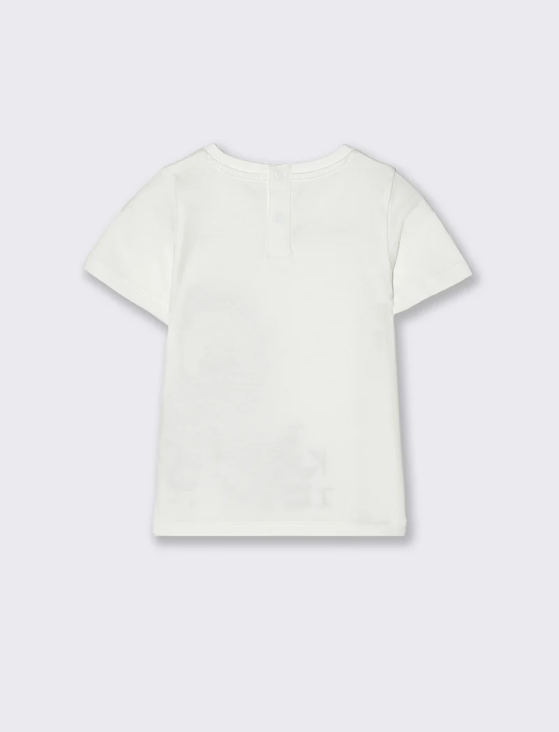T-shirt leone da neonato - Bianco latte