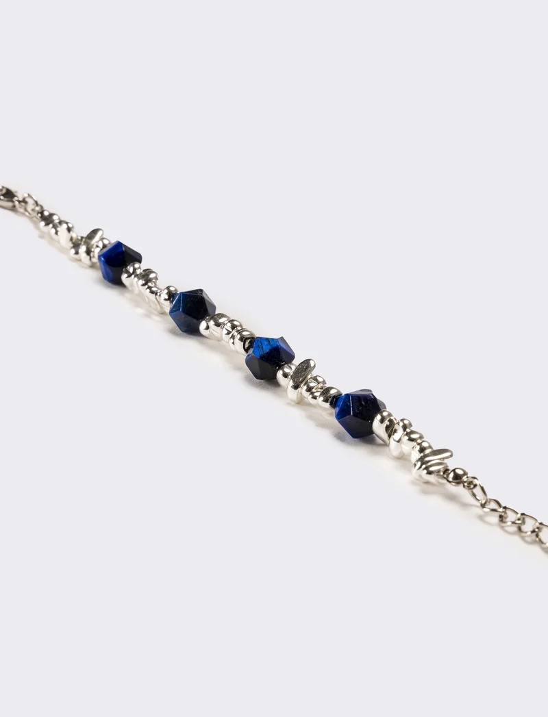 Bracciale uomo con pietra - Blu