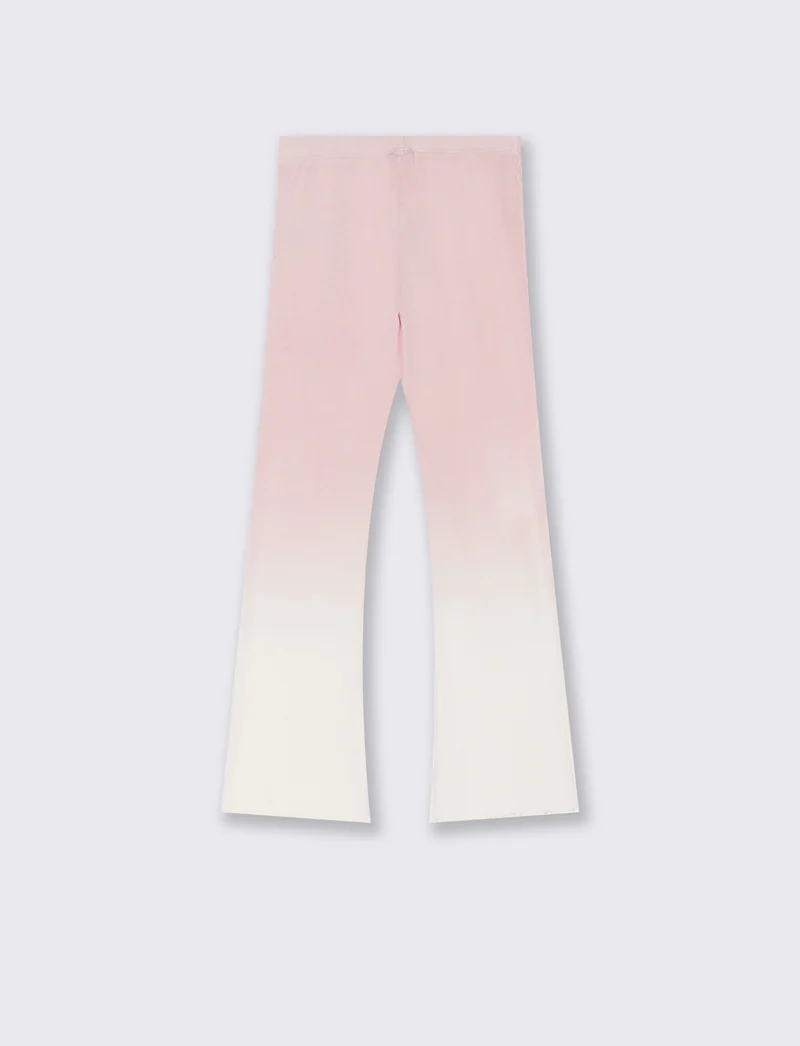 Leggings a costina da bambina - Rosa