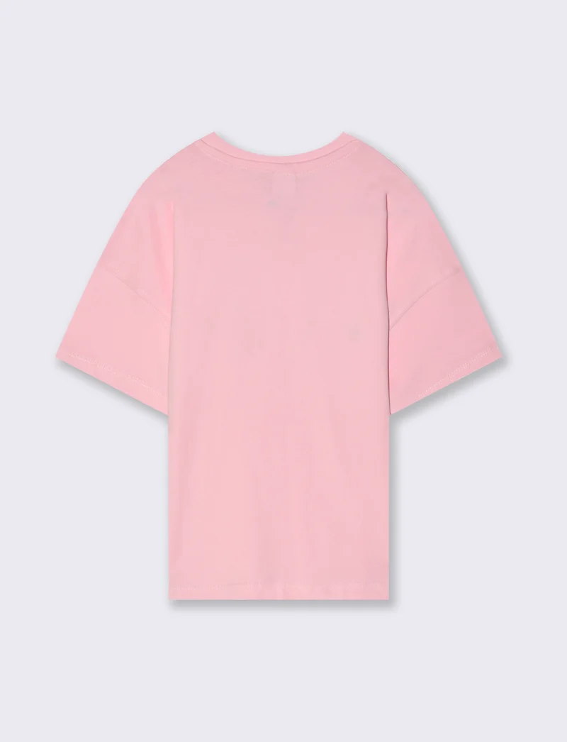 T-shirt regular mezza manica da bambina - Rosa