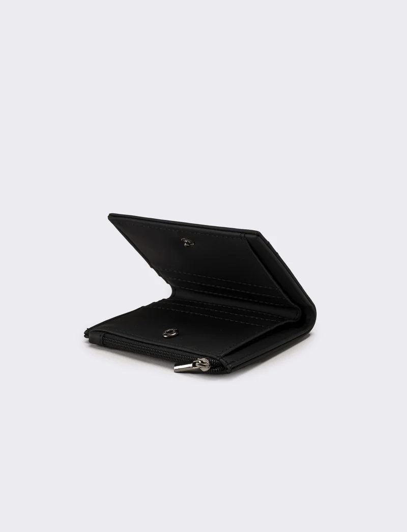 Portafogli uomo con zip - Nero