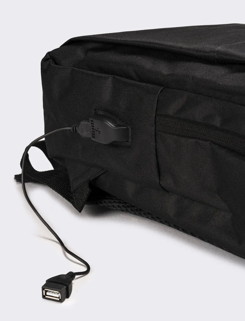 Zaino uomo basic con zip - Nero