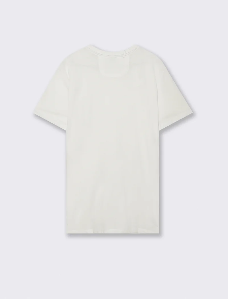 T-shirt girocollo in piquet premium - Bianco