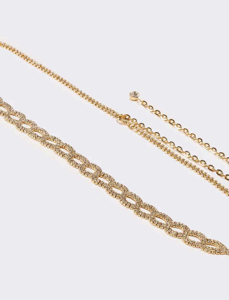 Cintura donna con strass - Oro
