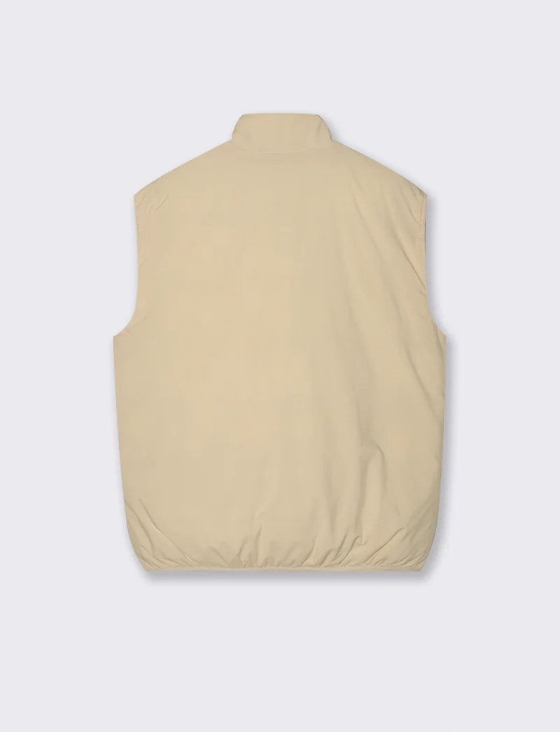 Giubbotto smanicato in tessuto tecnico - Beige ecru