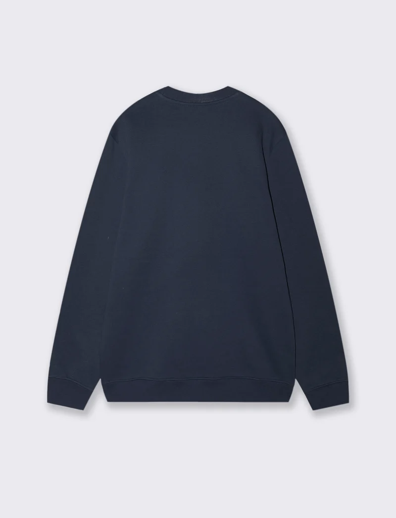 Felpa cappuccio con stampe a contrasto - Blu