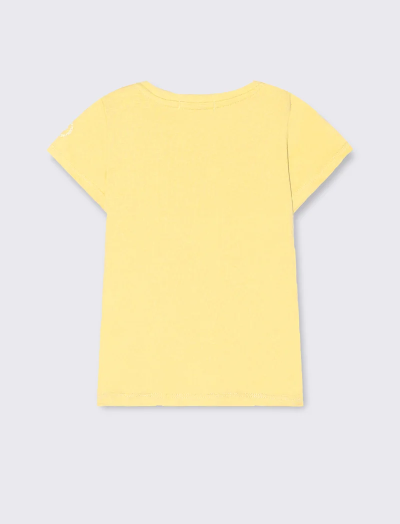 T-shirt basica mezza manica da neonato - Giallo