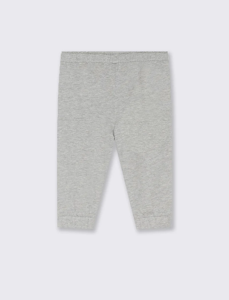 Pantalone in felpa modello Jogger da neonato - Grigio mel.