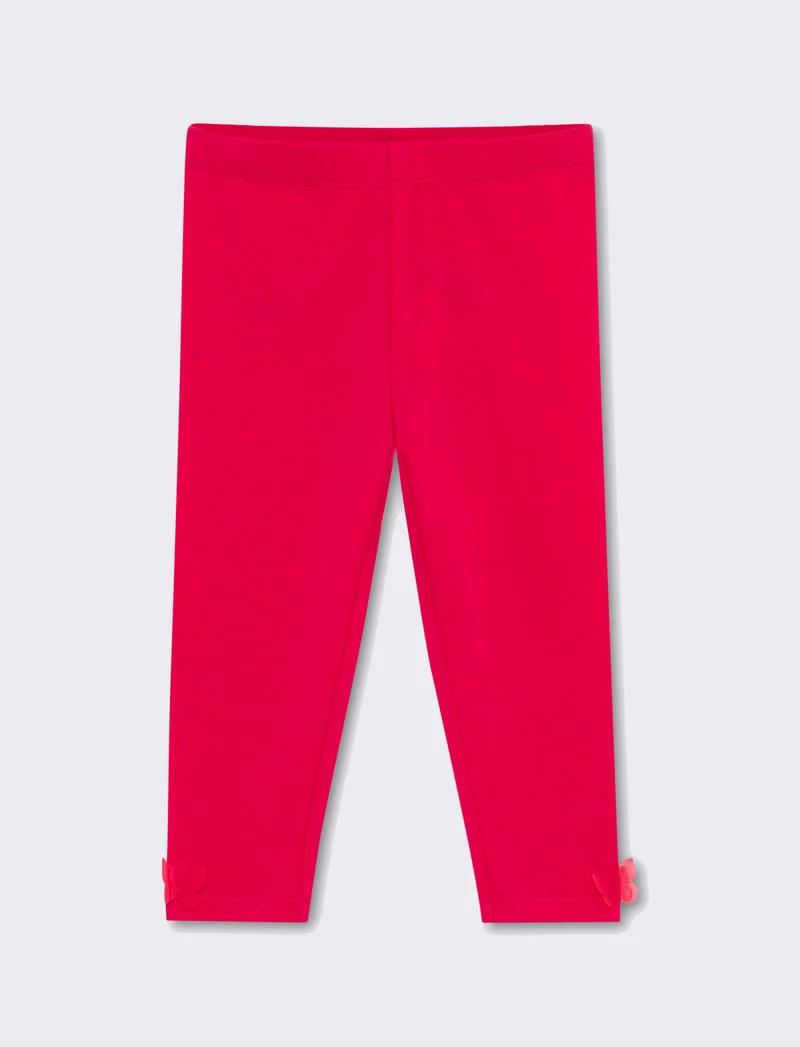 Leggings con applicazione da neonata - Fuxia