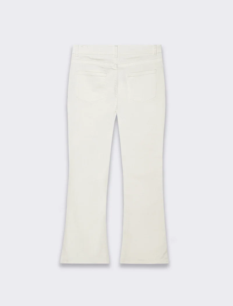 Pantalone 5 tasche da bambina - Bianco