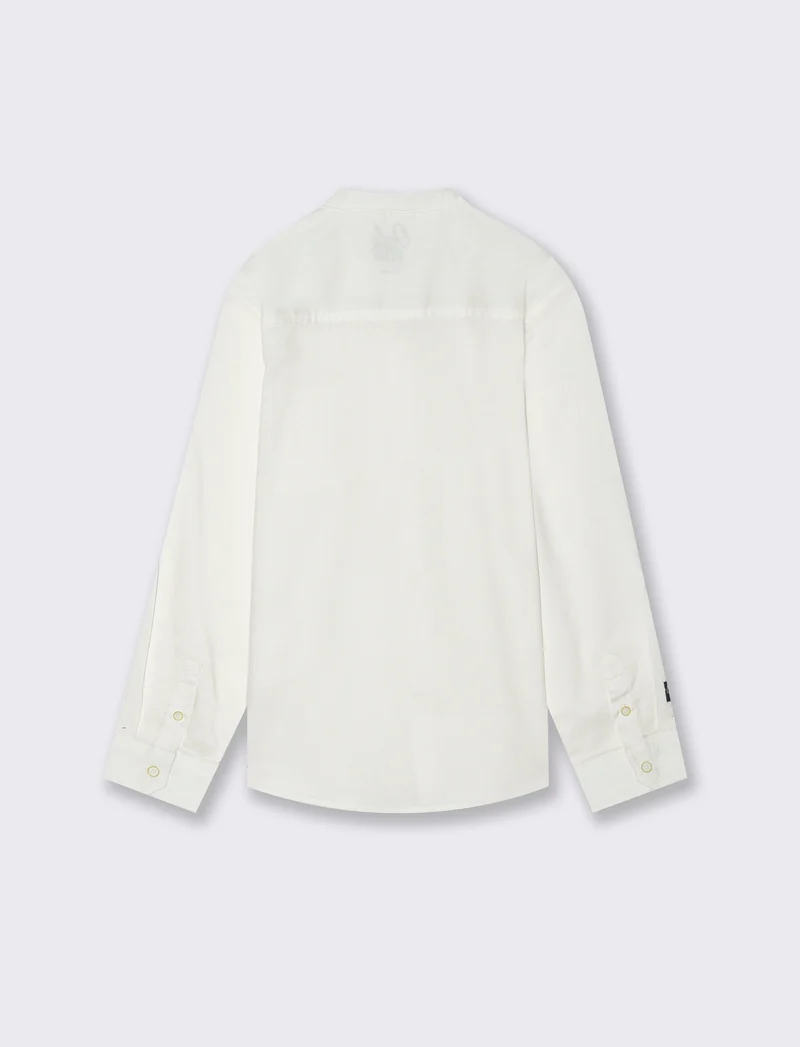 Camicia maniche lunghe da bambino - Bianco latte