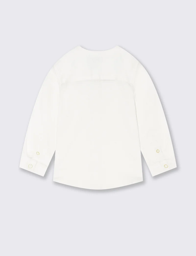 Camicia basica da neonato - Bianco latte
