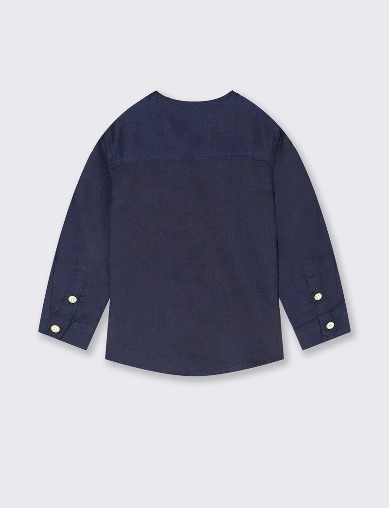 Camicia basica da neonato - Blu
