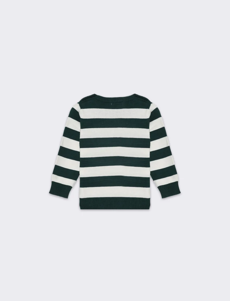 Maglia a righe da neonato - Verde