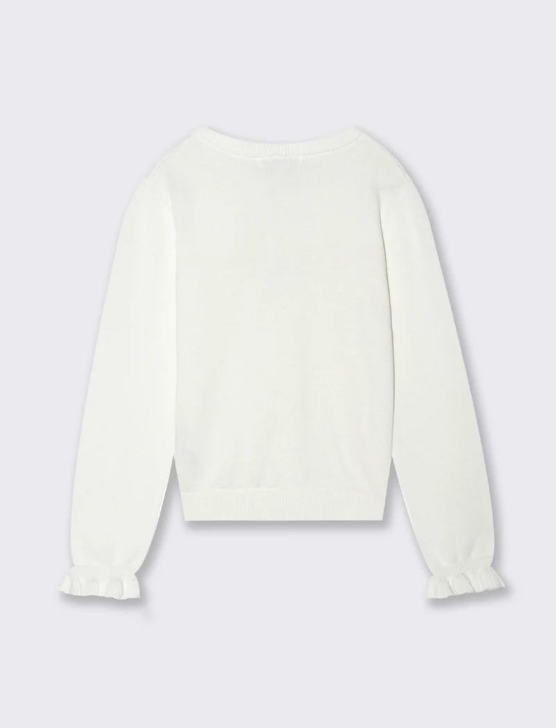 Cardigan estivo da bambina - Bianco