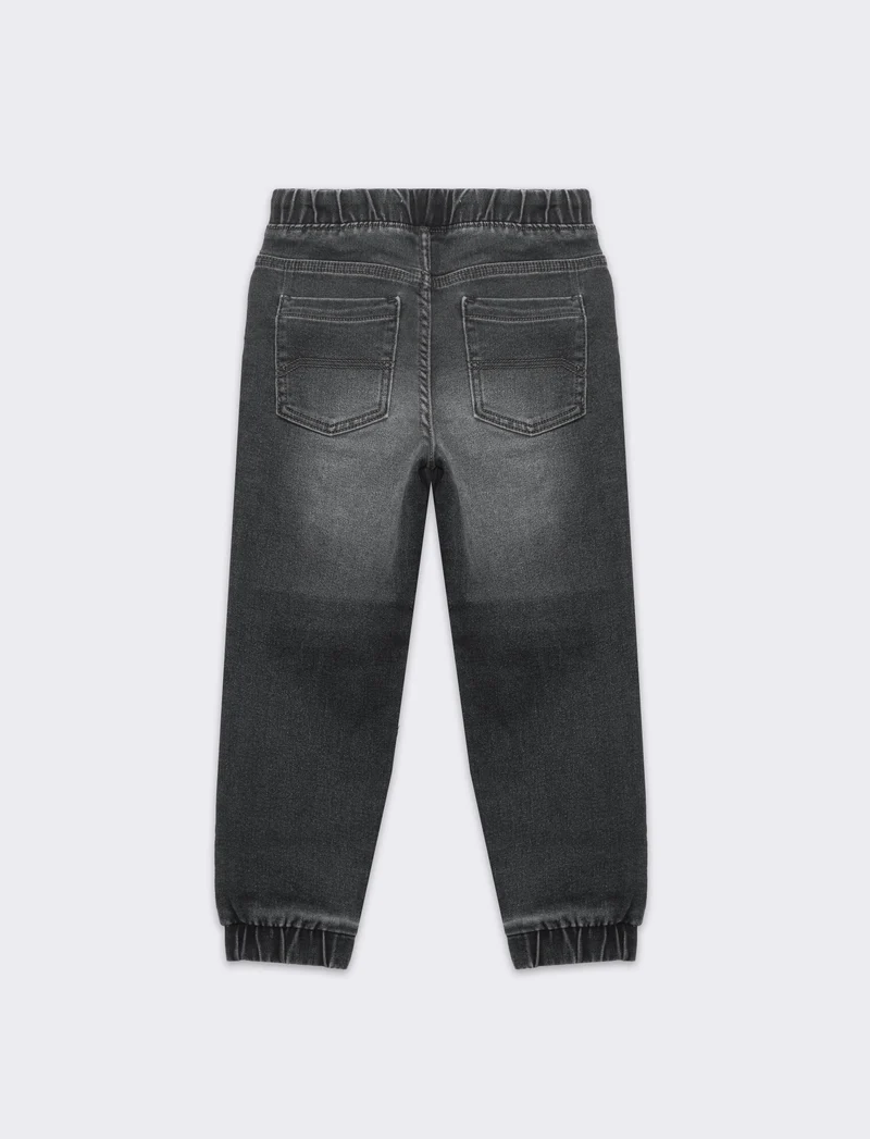 Jogger in denim da bambino - Grigio