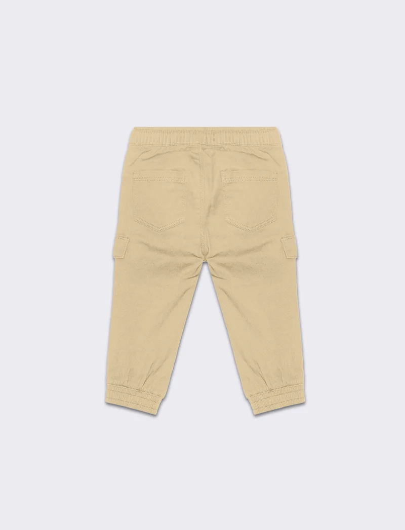 Pantalone con tasconi da neonato - Beige