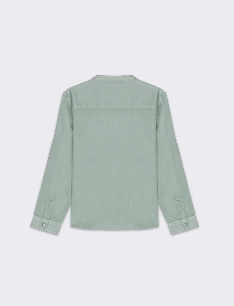Camicia con taschino da bambino - Verde salvia