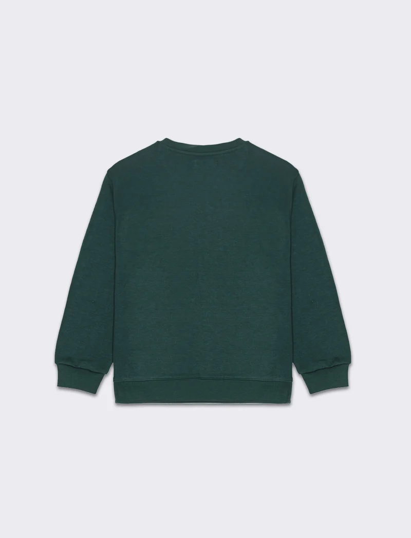 Felpa girocolo in cotone da bambino - Verde