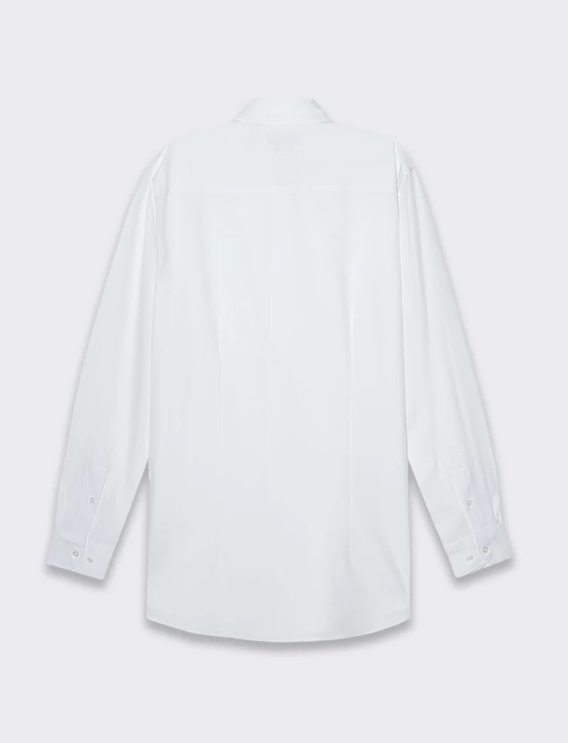 Camicia slim fit tessuto tecnico da uomo - Bianco