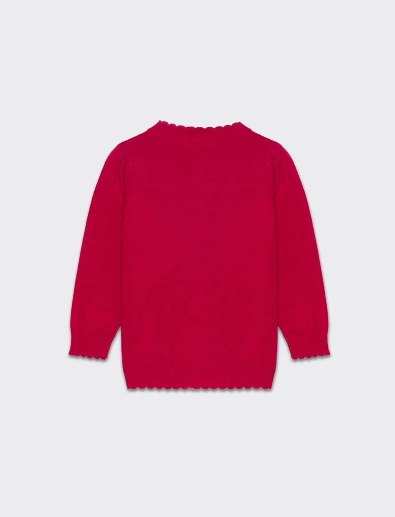 Cardigan con bottoncini da neonata - Fuxia