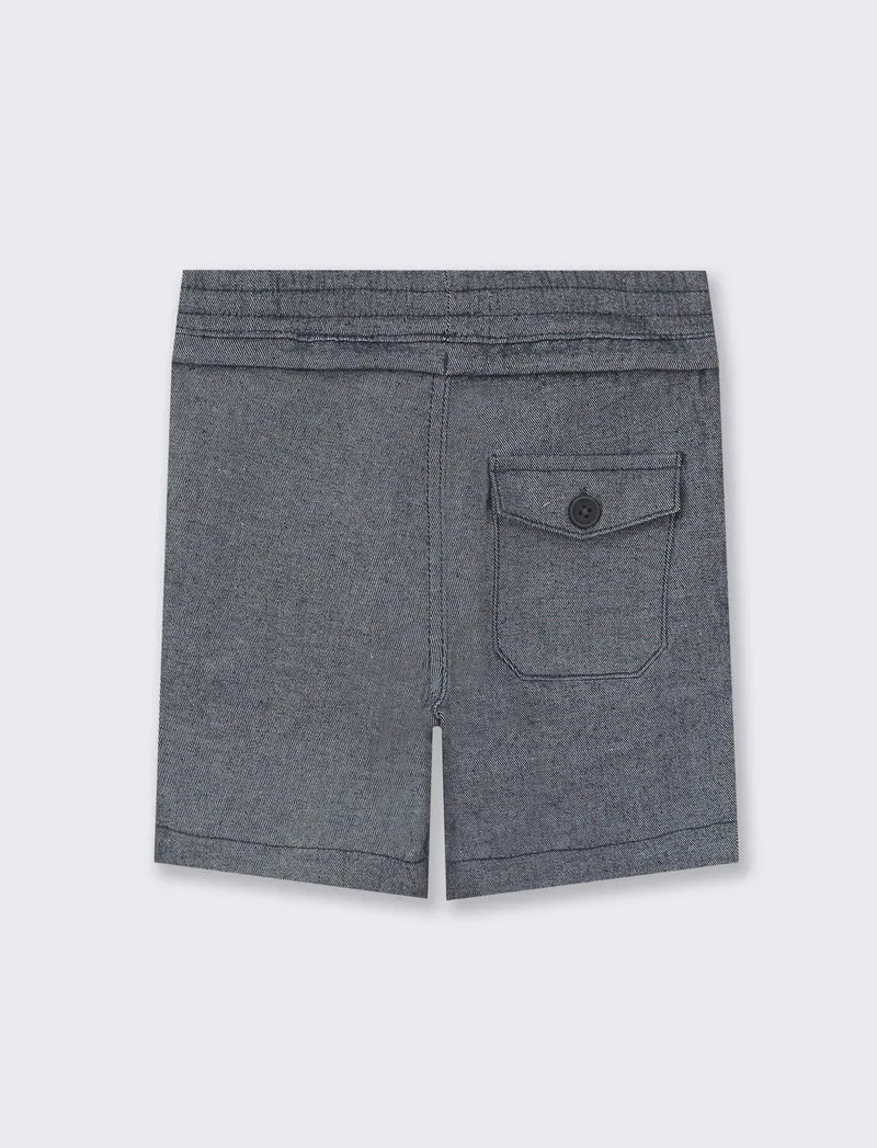 Bermuda effetto denim da neonato - Blu