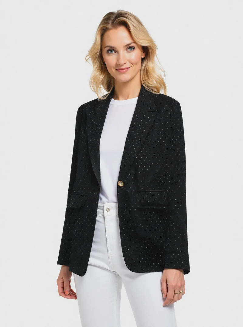 GIACCA CON STRASS - Nero