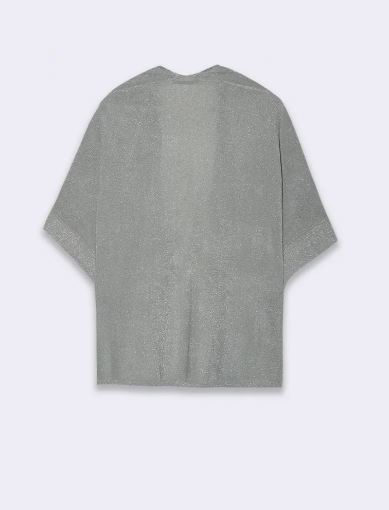 Maglia cardigan da donna - Grigio mel.