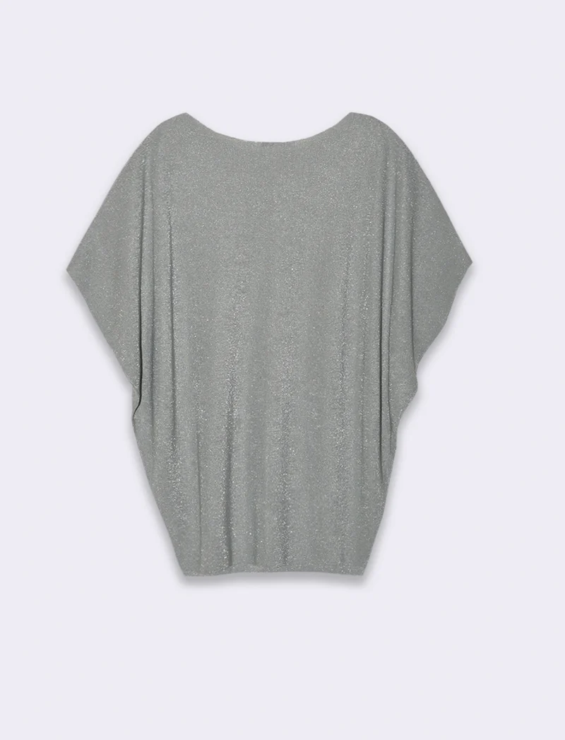 Maglia scollo a barca da donna - Grigio mel.