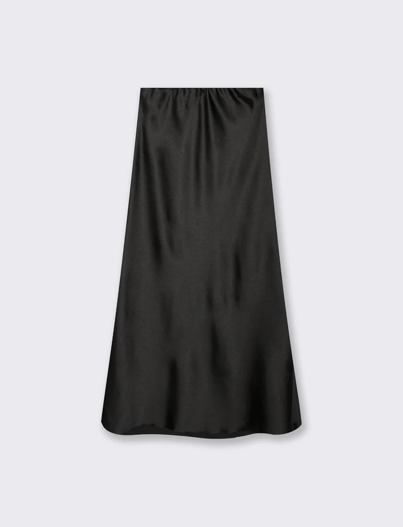 GONNA IN SATIN - Nero