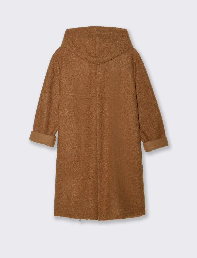 CAPPOTTO CON CAPPUCCIO - Cammello