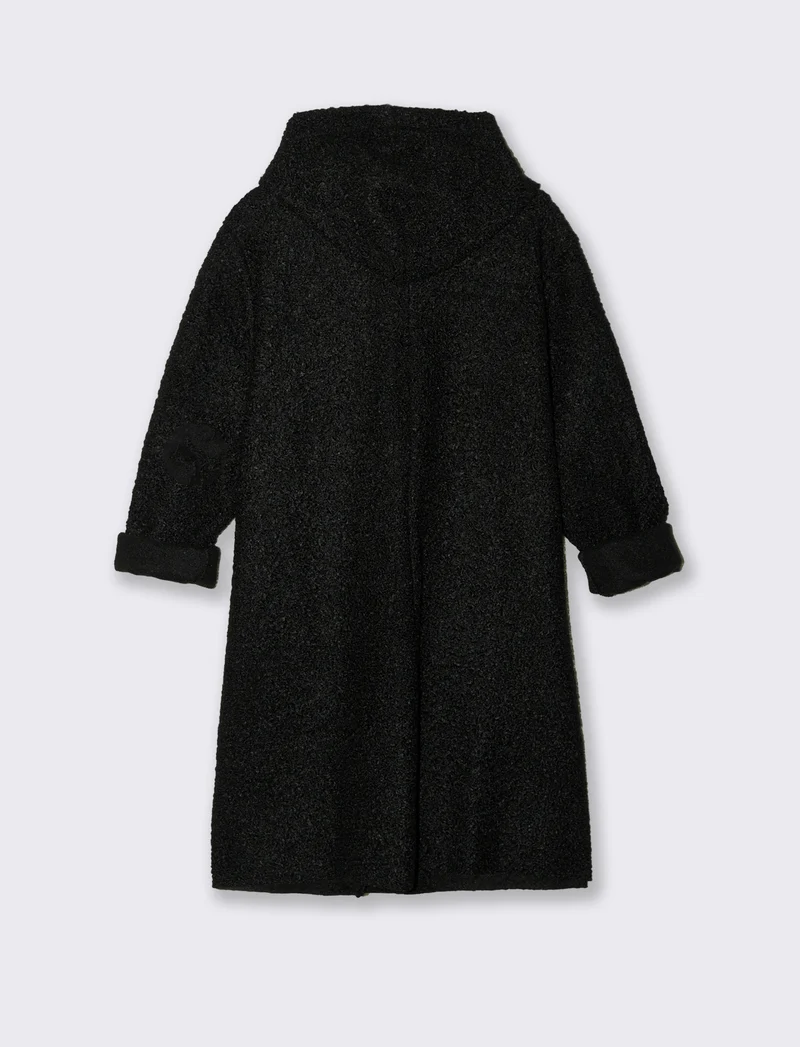 CAPPOTTO CON CAPPUCCIO - Nero
