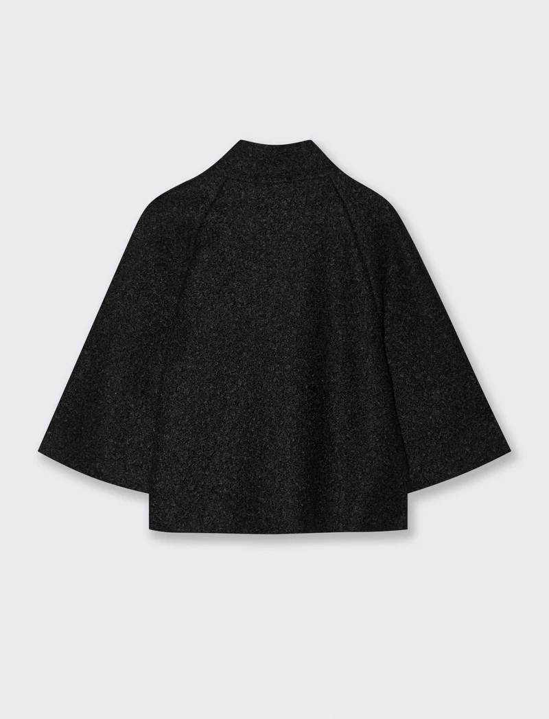 GIACCA IN TESSUTO ARRICCIATO - Nero